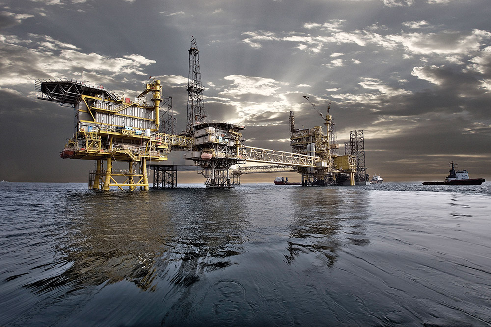 Production platform in the North Sea.
